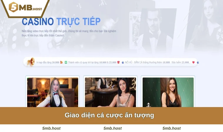 Giao diện cá cược ấn tượng